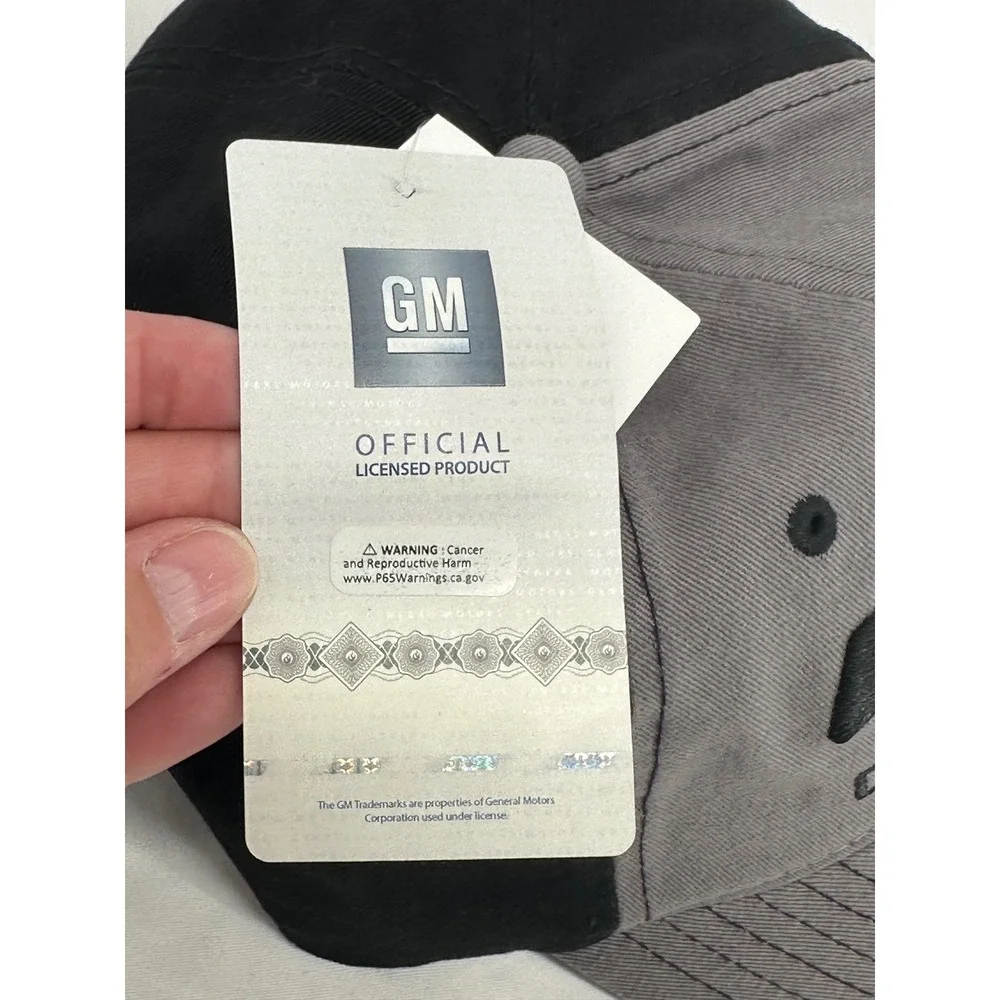 Chevrolet Baseball Cap Mens OSFM Grey Black GM Licensed Tire Tread Logo Hat